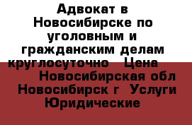 Адвокат в Новосибирске по уголовным и гражданским делам круглосуточно › Цена ­ 1 000 - Новосибирская обл., Новосибирск г. Услуги » Юридические   